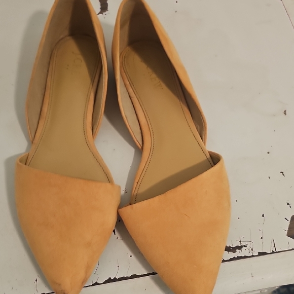 J. Crew Mustard Yellow Pointed Flats - Picture 1 of 4